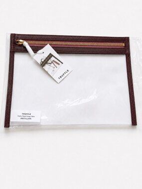 Truffle Clarity Clutch Large in Wine - Rare/Discontinued - New in Package